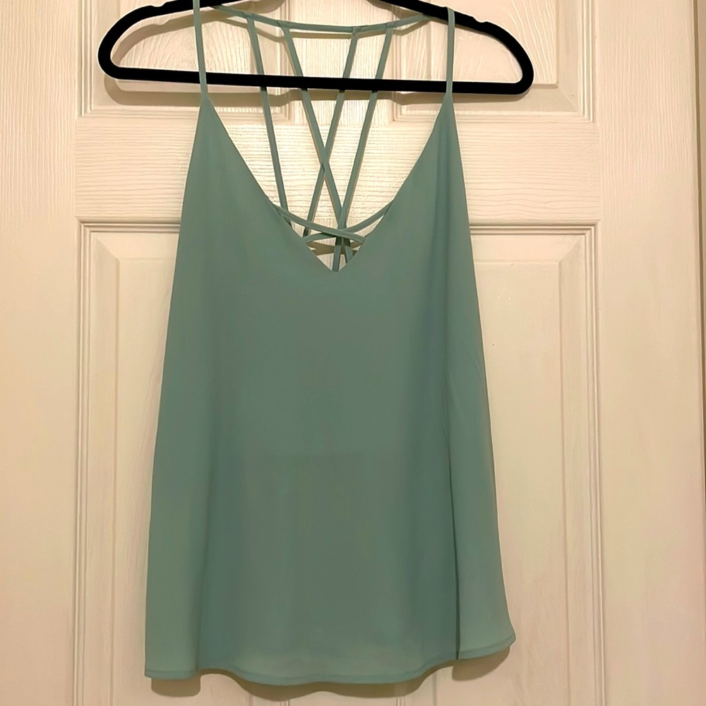 FOREVER21 Teal Strap Top - XL